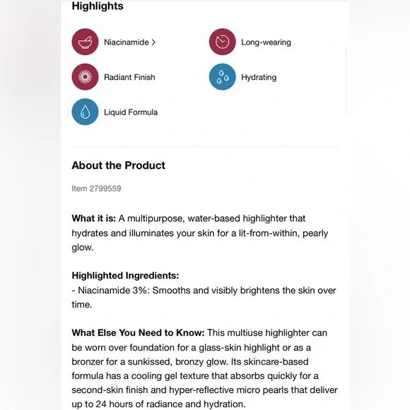 NIB Giorgio Armani Beauty Luminous Silk Acqua Highlighter in Shade #1 “Halo” - Picture 6 of 11